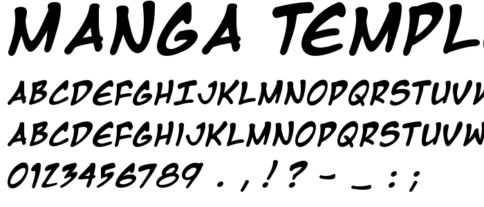 Manga Temple Bold font